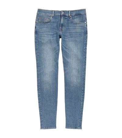 7 For All Mankind Paxtyn Tapered Jeans In Blue