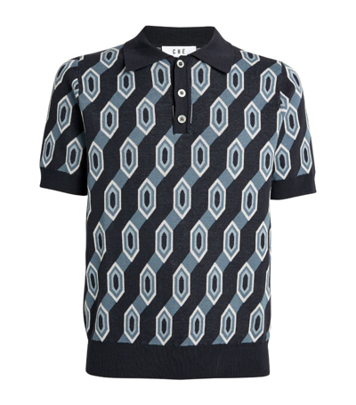 Che Ché Jacques Art Deco Polo Shirt In Blue