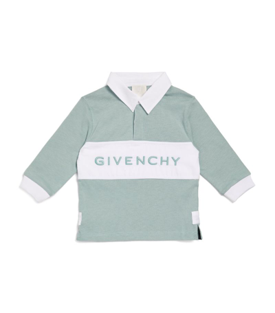 Givenchy Kids Logo-embroidered Polo Shirt (6-36 Months) In Blue