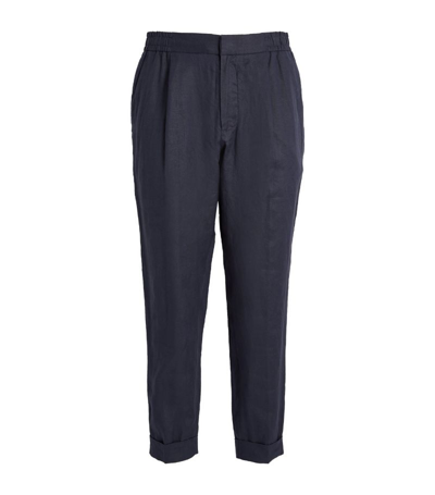Che Linen Relaxed Trousers In Navy