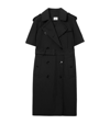 BURBERRY COTTON-BLEND BELTED TRENCH DRESS