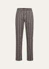 Hanro Men's Cozy Comfort Flannel Pajama Pants In Essential Stripe