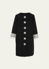 ANDREW GN VISCOSE JEWEL BUTTON COAT
