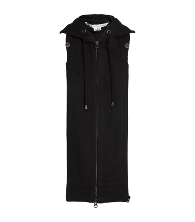 Veronica Beard Zip-up Hooded Dickey In Black