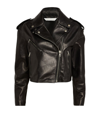 PALM ANGELS CROPPED LEATHER JACKET