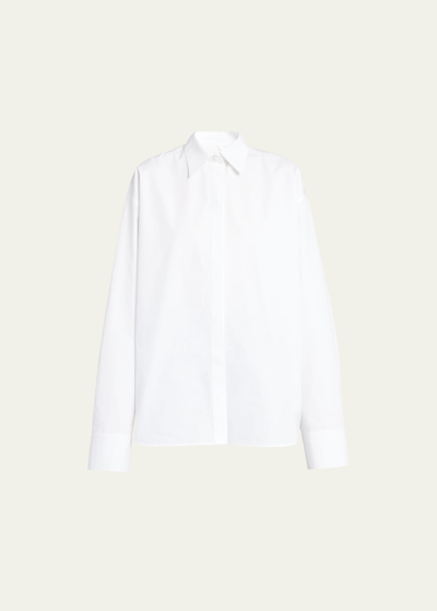 Valentino Relaxed Button-front Blouse In White