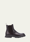 Aquatalia Men's Enrico Weatherproof Leather Chelsea Boots In Dark Brown