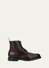 Aquatalia Men's Bernardo Weatherproof Leather Lace-up Boots In Dark Brown