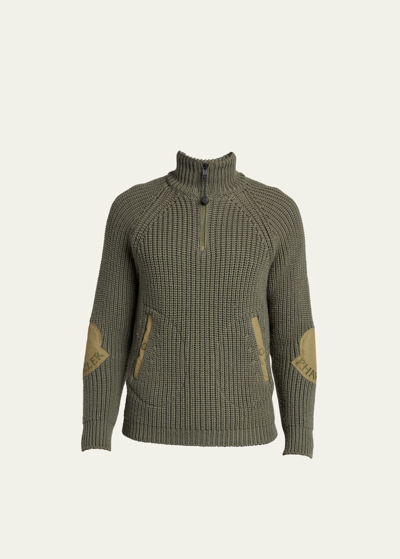 Moncler Genius Moncler X Pharrell Williams Men's Ribbed Turtleneck In Olive