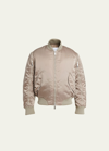 OFF-WHITE MEN'S NYLON MULTI-ZIP BOMBER JACKET