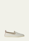 Loro Piana Men's Venice Walk Canvas Loafers In Rough