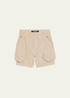 Jacquemus Le Short Cargo Croissant Cotton Shorts In Light Beige