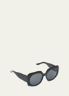 BARTON PERREIRA X SARAH HOOVER DELIA ACETATE SQUARE SUNGLASSES