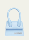 Jacquemus Men's Le Chiquito Homme Mini Top-handle Bag In Light Blue