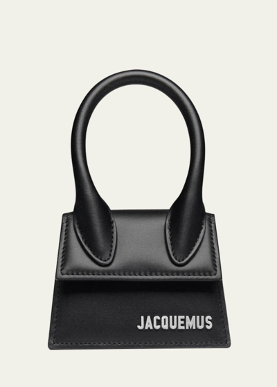 Jacquemus Men's Le Chiquito Homme Mini Top-handle Bag In Black