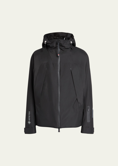 Moncler Men's Nylon Zip-front Ski Jacket In Black