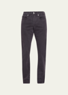 Frame L'homme Slim-fit Cotton-blend Twill Pants In Dark Gray