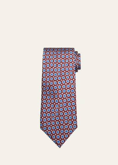Charvet Men's Circle-print Silk Tie In 15 Yel
