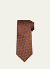 Charvet Men's Geometric Silk Tie In 15 Brown