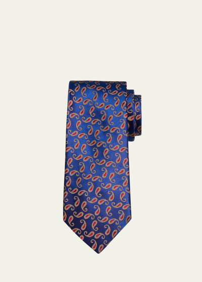 Charvet Men's Paisley Silk Tie In 12 Blue