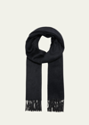 Kiton Men's Cashmere Scarf In Dk Gry