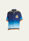 Casablanca Blue Silk Shirt In Studio De Musique