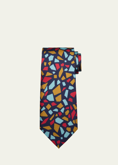 Charvet Men's Geometric-print Silk Tie In 4 Tur