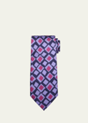 Charvet Men's Square-print Silk Tie In 1 Pur