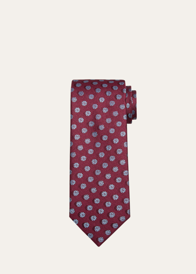 Charvet Men's Large Dot Silk Tie In 1 Red