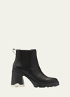 Sorel Brex Leather Chelsea Ankle Boots In Black Vintage Pin