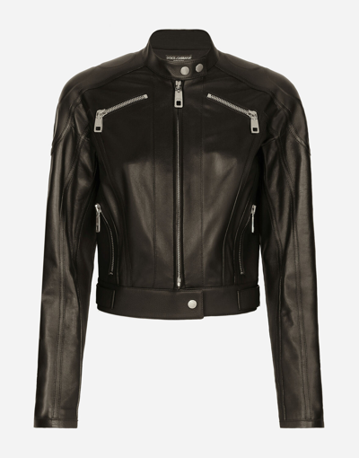 DOLCE & GABBANA NAPPA LEATHER BIKER JACKET