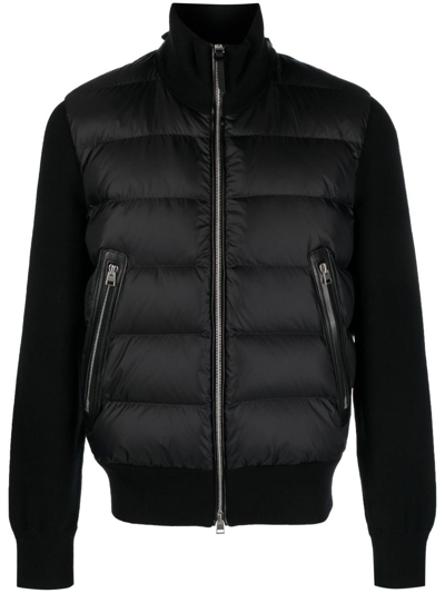 Tom Ford Zip-up Padded Down Jacket In Black