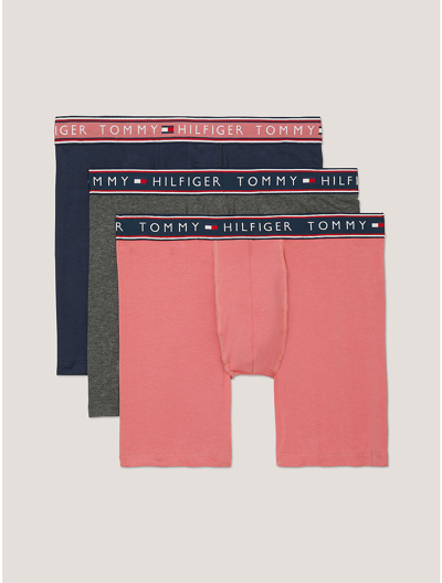 Tommy Hilfiger Cotton Stretch Boxer Brief 3 In English Rose