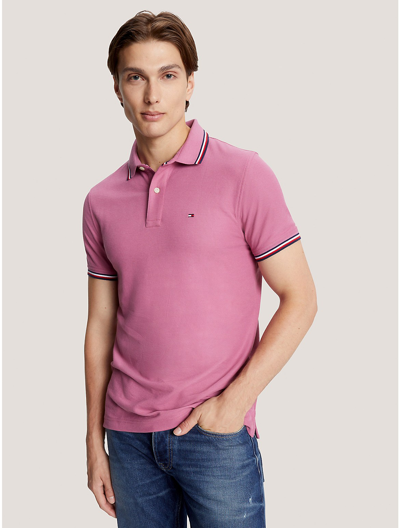 Tommy Hilfiger Regular Fit Tipped Polo In Rose Stain