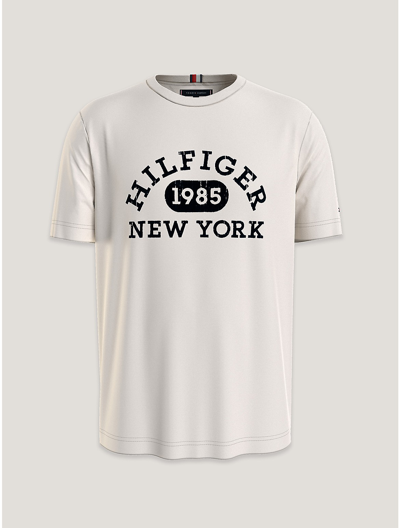Tommy Hilfiger Varsity Monotype Logo T In Ancient White