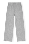 Ganni Organic-cotton Track Pants In Grey