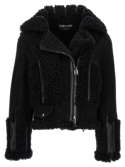TOM FORD SUEDE SHEARLING JACKET