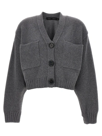 Proenza Schouler Cashmere Cardigan In Gris