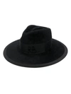 Ruslan Baginskiy Wide Brim Wool Felt Fedora Hat In Black
