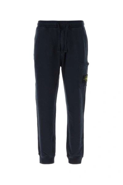 Stone Island Cotton Pants In V Navy Blue