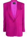The Andamane Woman Blazer Fuchsia Size 6 Polyester In Fuchsia