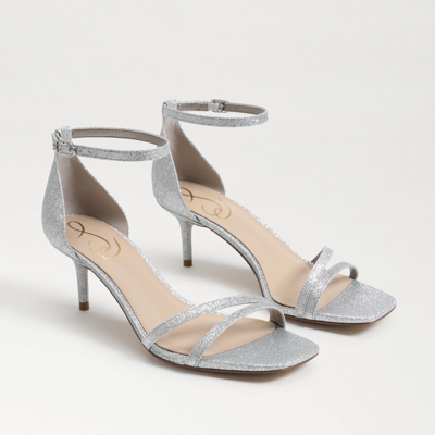 Sam Edelman Women's Peonie Ankle Strap High Heel Sandals In Silver