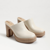 Sam Edelman Shiloh Leather Heel Mule In White