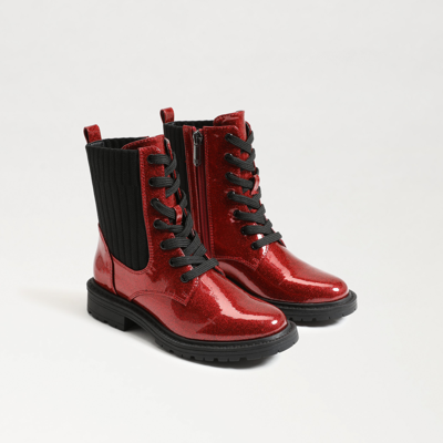 Sam Edelman Lydell Kids Combat Boot Ruby In Red