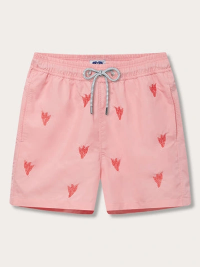 Love Brand & Co. Mens Coral Colony Embroidered Staniel Swim Shorts