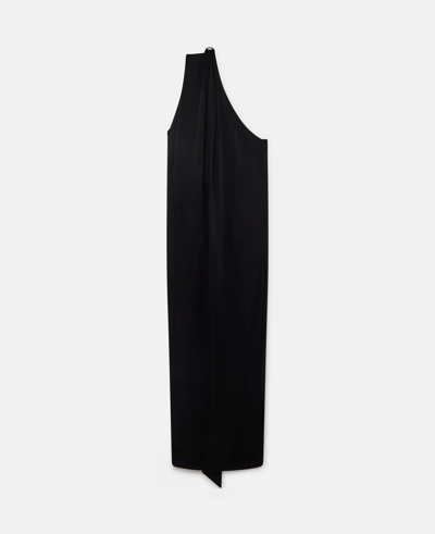 Stella Mccartney One-shoulder Scarf Maxi Dress In Black