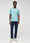 Mango Mercerised Regular-fit T-shirt Sky Blue