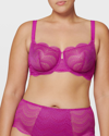 Simone Perele Karma Demi-cup Convertible Lace Bra In Bougainvillea
