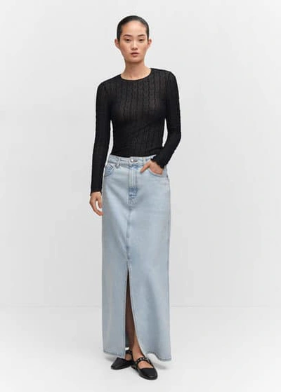 Mango T-shirt In Black