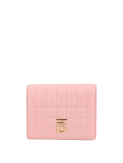 Burberry Quilted Small Lola Folding Wallet In Pink